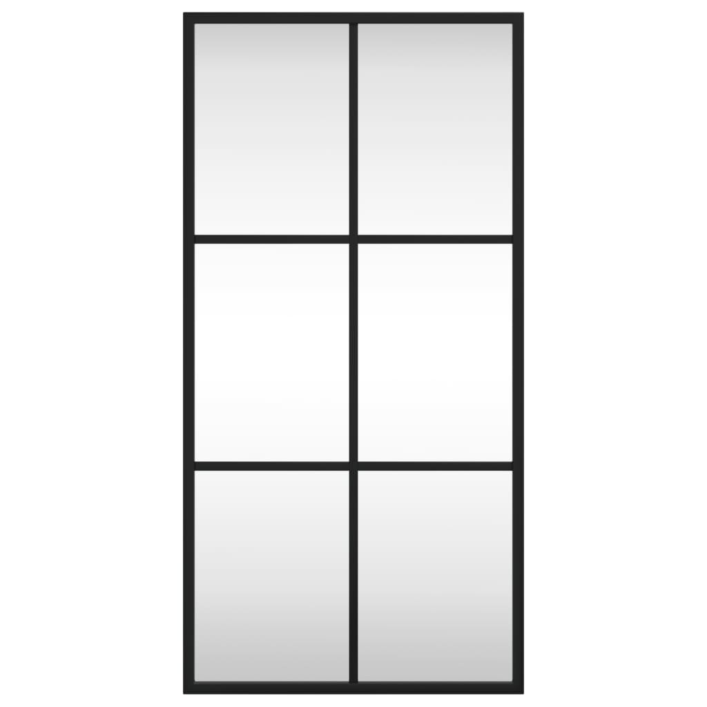 vidaXL Wall Mirror Black 30x60 cm Rectangle Iron 3