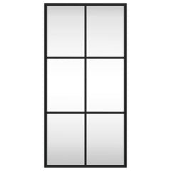 vidaXL Wall Mirror Black 30x60 cm Rectangle Iron 3