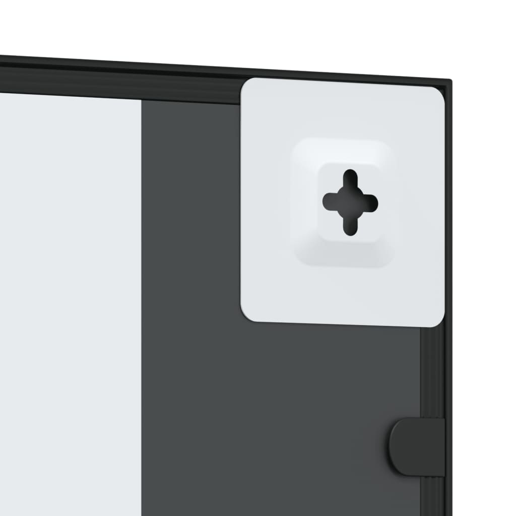 vidaXL Wall Mirror Black 30x60 cm Rectangle Iron 6