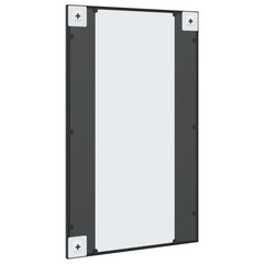 vidaXL Wall Mirror Black 50x80 cm Rectangle Iron 5