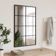 Wall Mirror Black Rectangle Iron Length 80 cm 50 cm