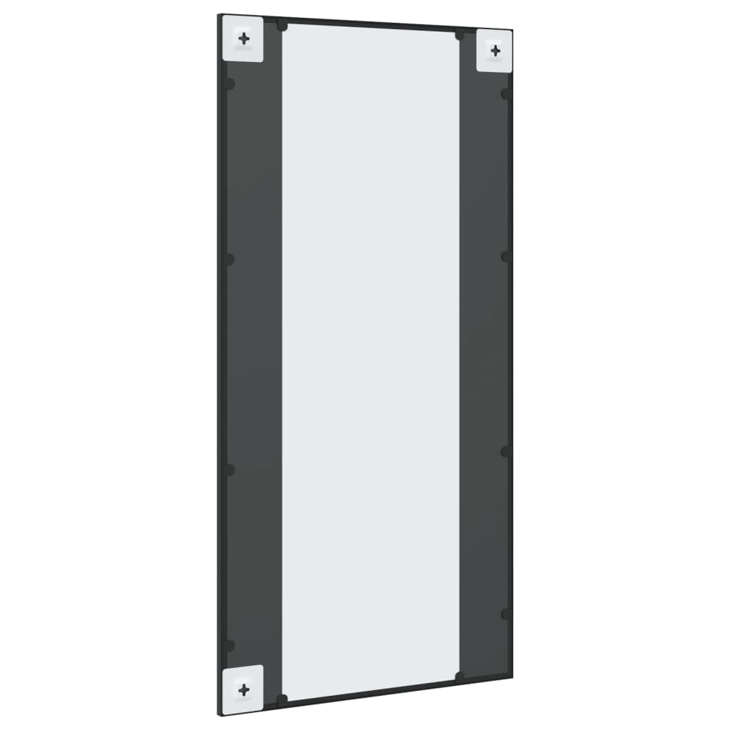vidaXL Wall Mirror Black 50x100 cm Rectangle Iron 5
