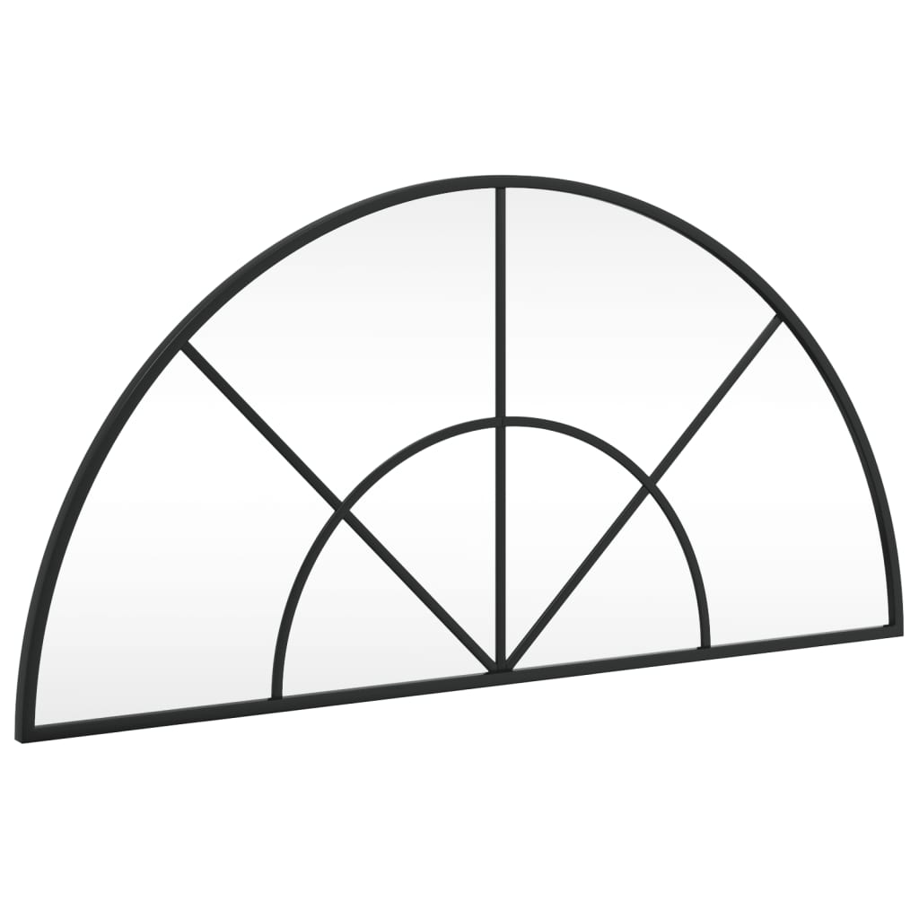 Wall Mirror Black Arch Iron 80 cm 40 cm
