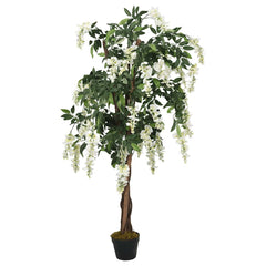 Artificial Wisteria Tree 840 Leaves Green and White 180 cm