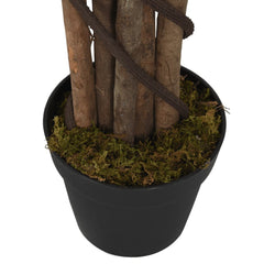 vidaXL Artificial Fiddle Leaf Fig Tree 134 Leaves 120 cm Green 4