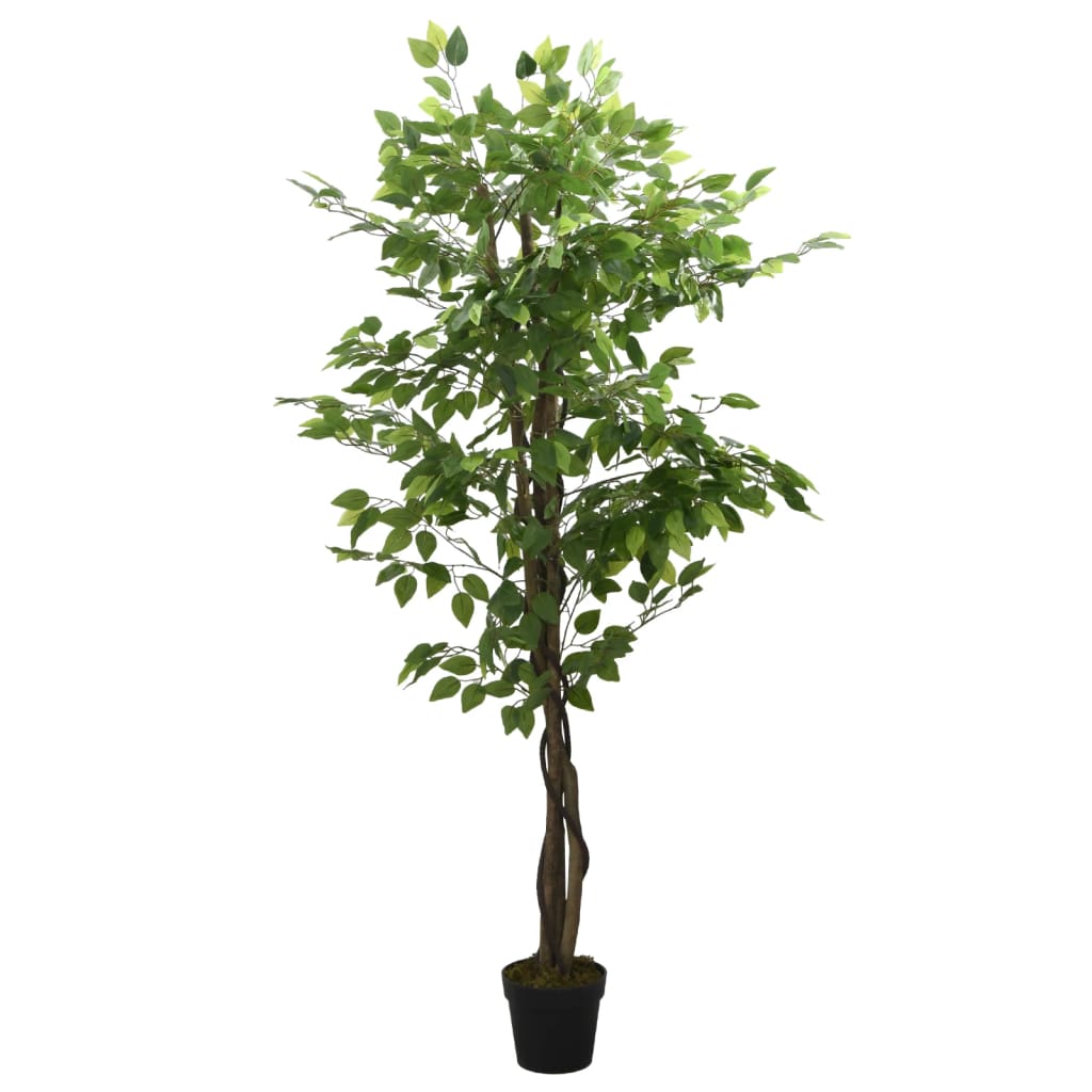 vidaXL Artificial Ficus Tree 378 Leaves 80 cm Green 1