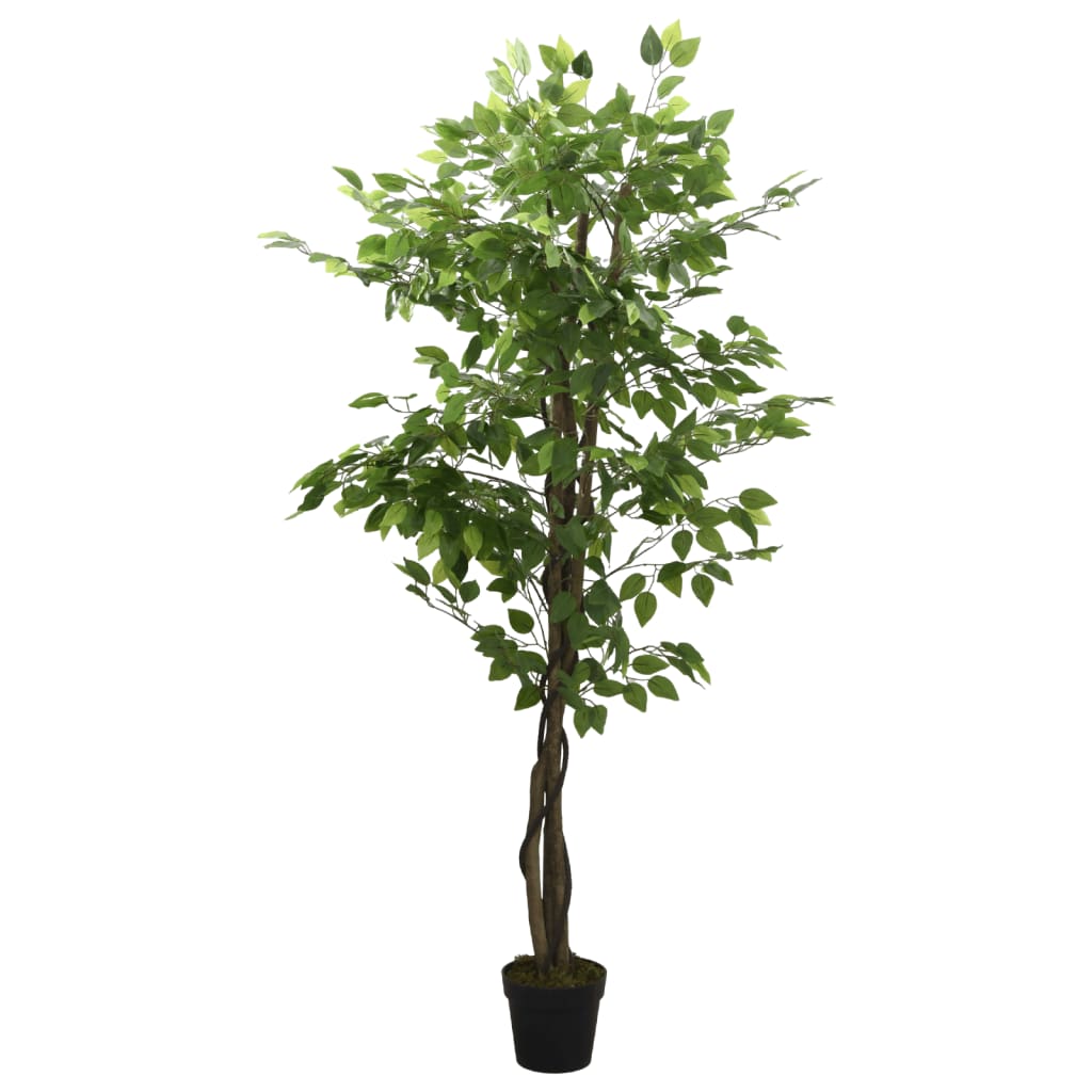 vidaXL Artificial Ficus Tree 378 Leaves 80 cm Green 2