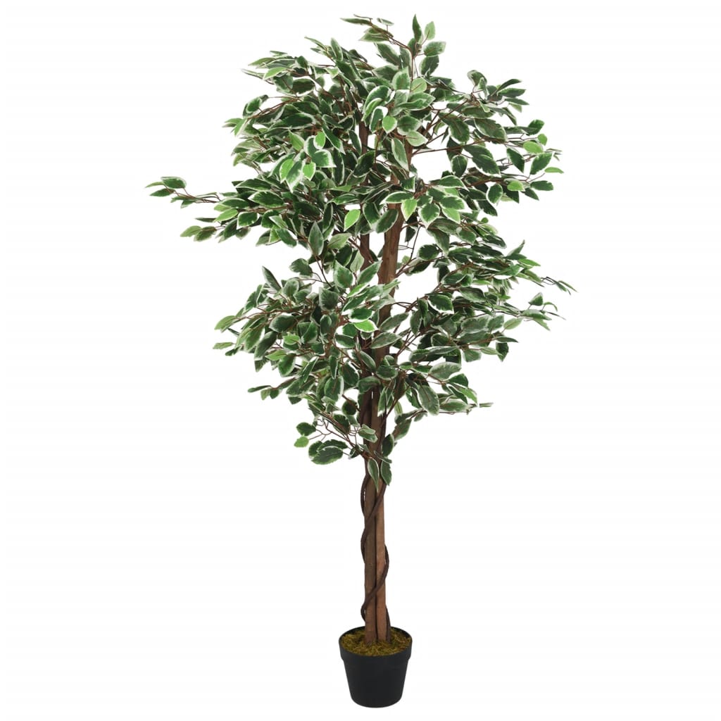 vidaXL Artificial Ficus Tree 378 Leaves 80 cm Green 1