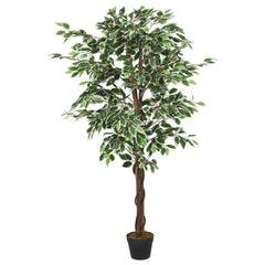 vidaXL Artificial Ficus Tree 378 Leaves 80 cm Green 2