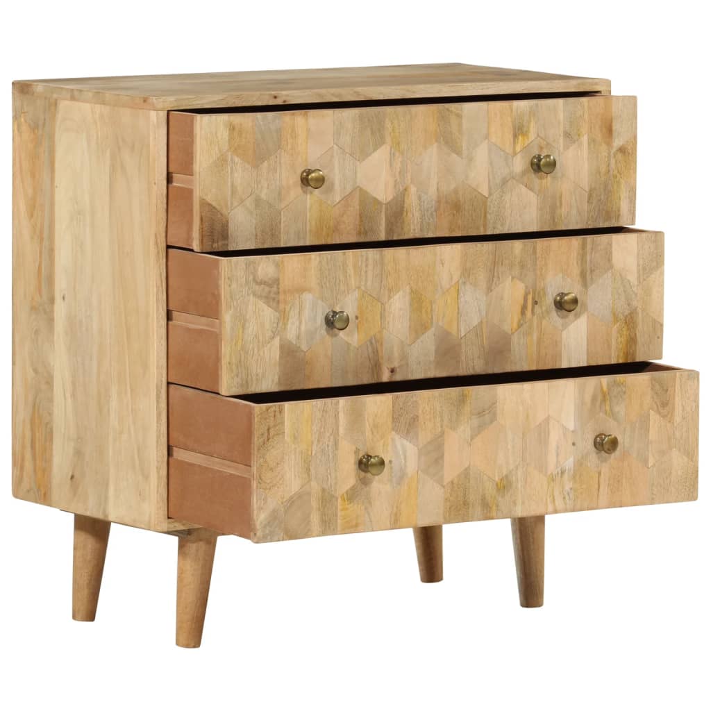 vidaXL Drawer Cabinet 70x35x70 cm Solid Wood Mango 2