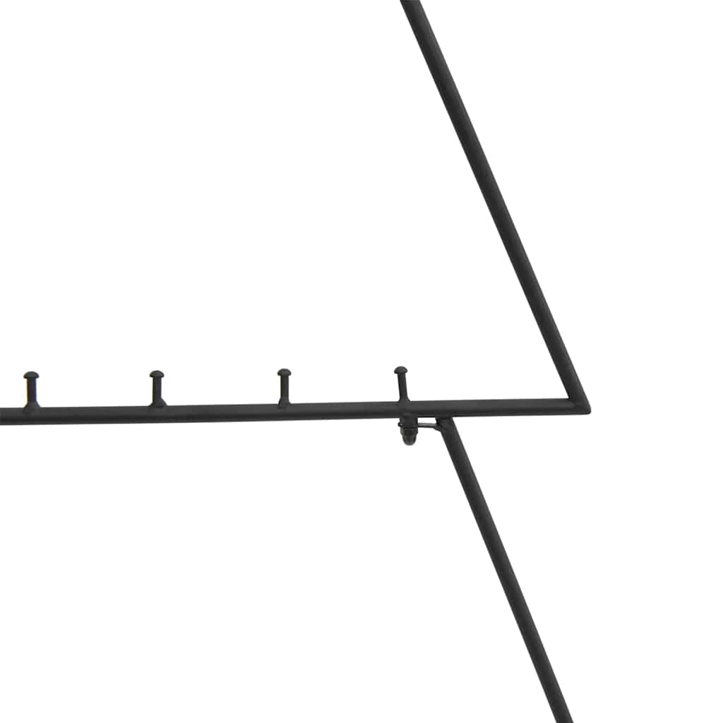 vidaXL Metal Christmas Tree | Black | Powder-coated steel | Medium | Hooks 6