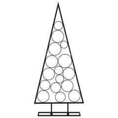 Metal Christmas Tree KUOPIO Steel Black 125 cm