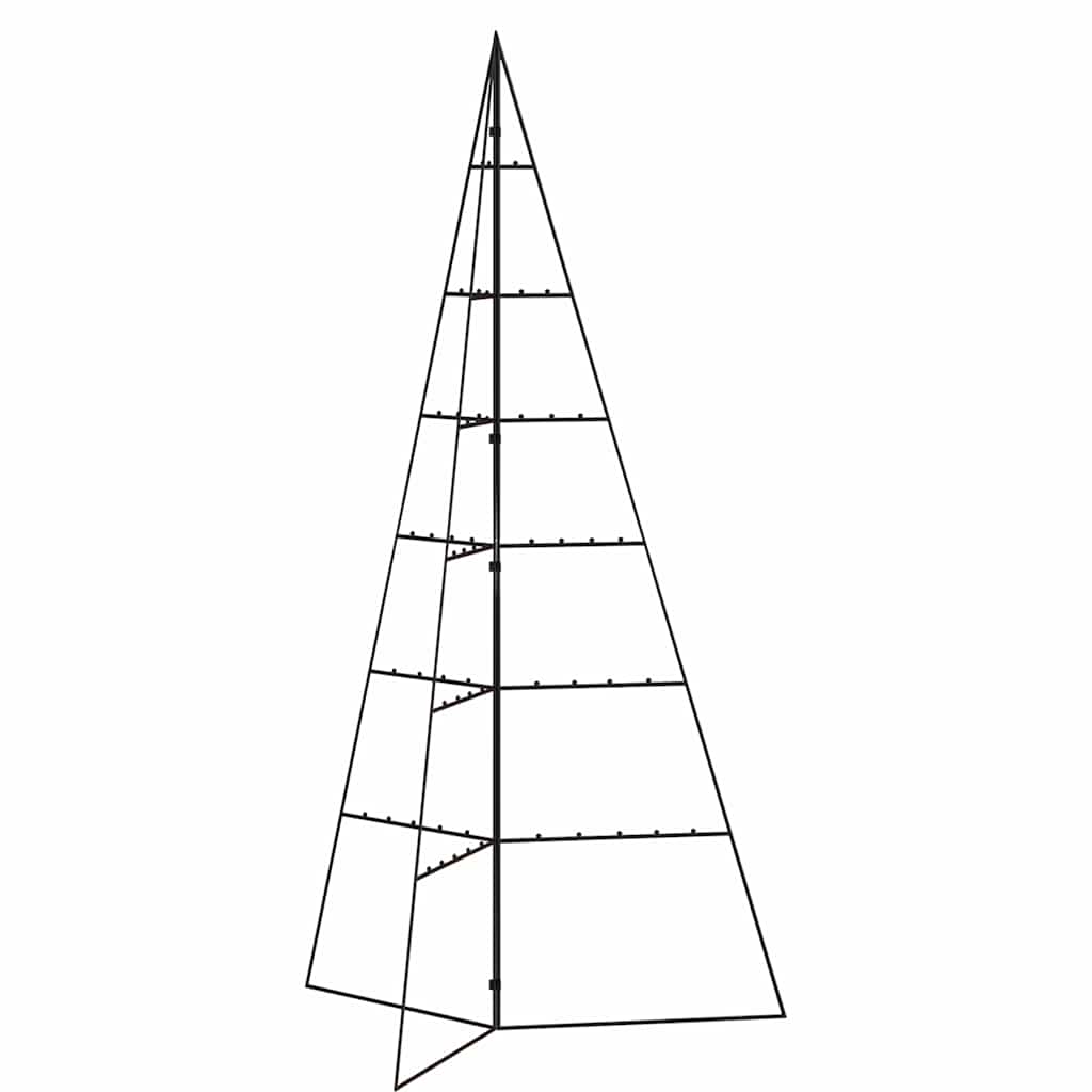 vidaXL Metal Christmas Tree for Decoration Black 140 cm 5