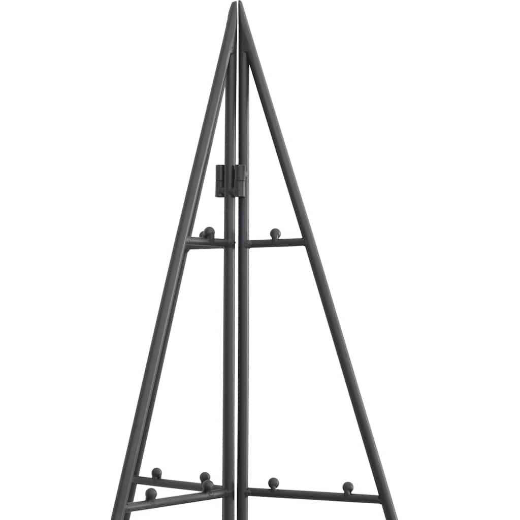 vidaXL Metal Christmas Tree for Decoration Black 140 cm 6
