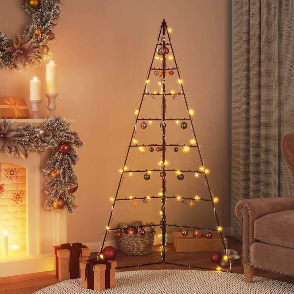 Metal Christmas Tree KUOPIO Steel Black 180 cm without LED
