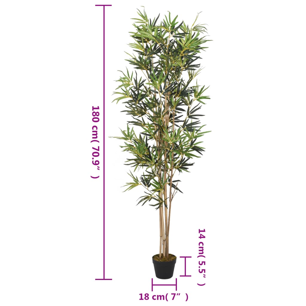 Artificial Bamboo Tree 552 Leaves 120 cm Green Ø 18 x 180 cm