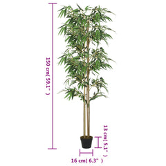 vidaXL Artificial Bamboo Tree 988 Leaves 150 cm Green 4