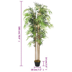 vidaXL Artificial Bamboo Tree 1605 Leaves 180 cm Green 4