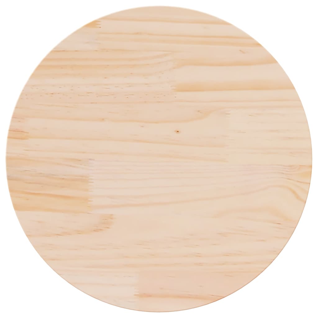 vidaXL Table Top Round Ø70x3 cm Solid Wood Pine 2