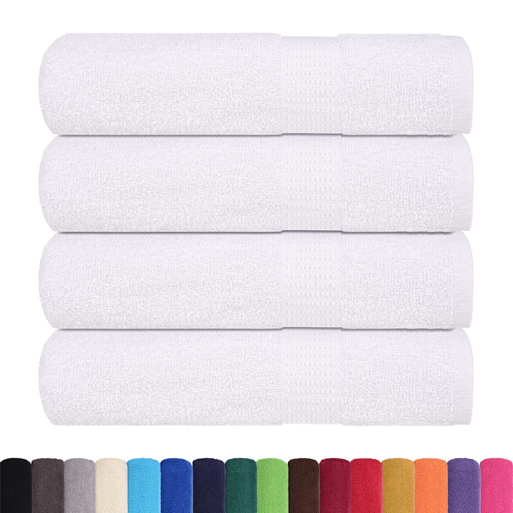 vidaXL Shower Towels "FROGN" 4 pcs White 70x140 cm 360 gsm 2