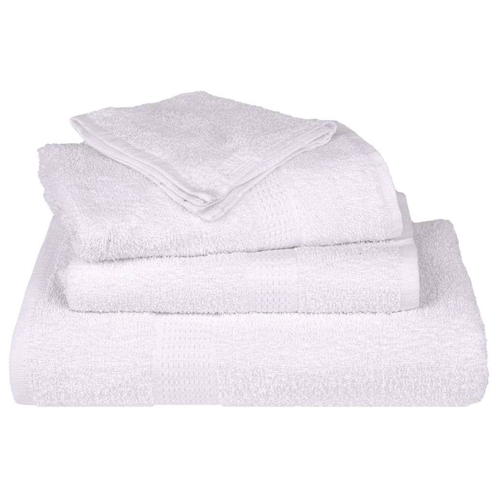 vidaXL Shower Towels "FROGN" 4 pcs White 70x140 cm 360 gsm 4