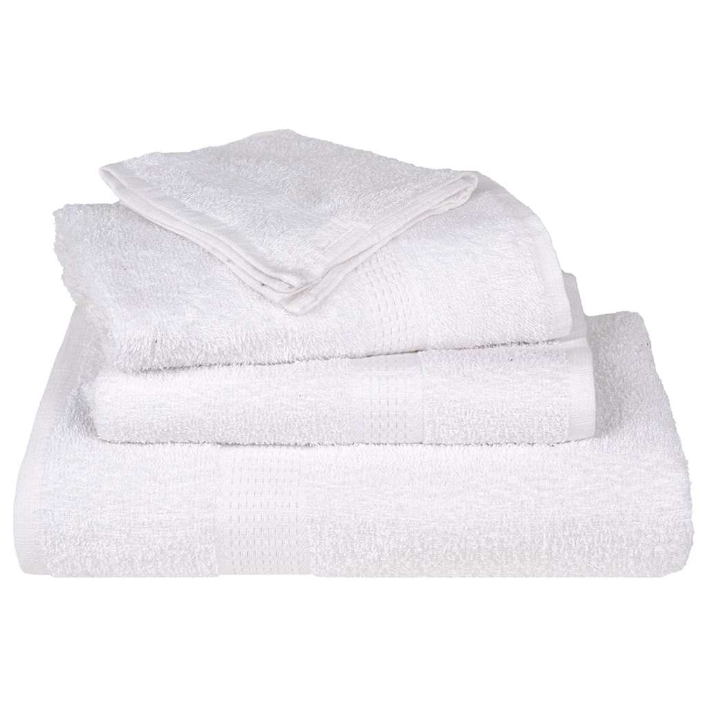 vidaXL Towels "FROGN" 2 pcs White 100x200 cm 360 gsm 4