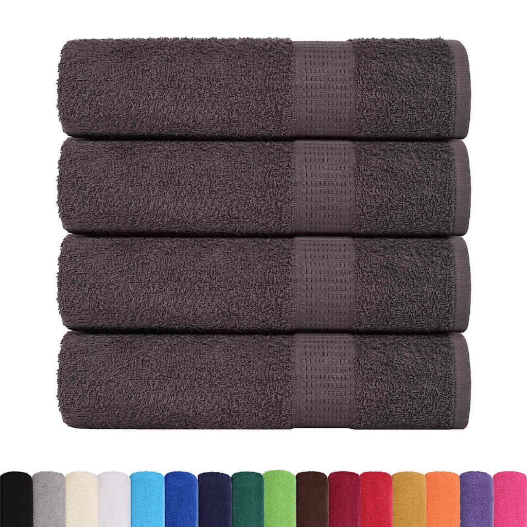 vidaXL Shower Towels "FROGN" 4 pcs Anthracite 70x140 cm 360 gsm 2