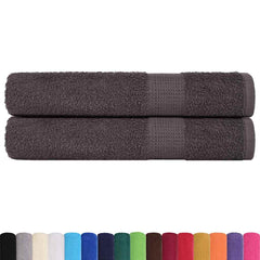 vidaXL Sauna Towels "FROGN" 2 pcs Anthracite 80x200 cm 360 gsm 2