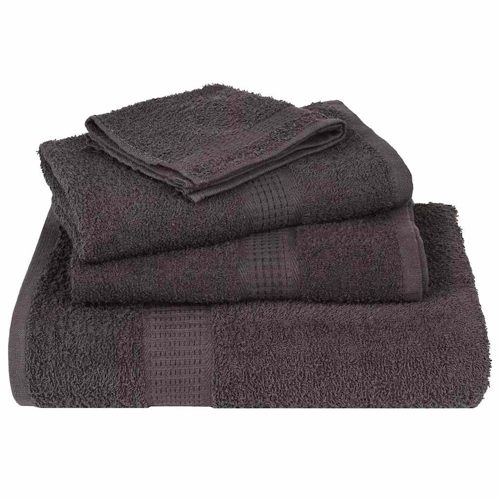 vidaXL Sauna Towels "FROGN" 2 pcs Anthracite 80x200 cm 360 gsm 4