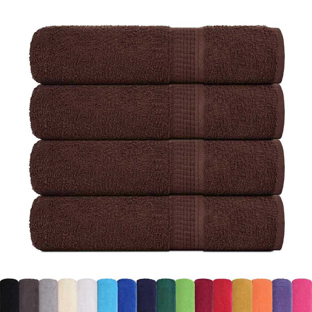 vidaXL Shower Towels "FROGN" 4 pcs Brown 70x140 cm 360 gsm 2