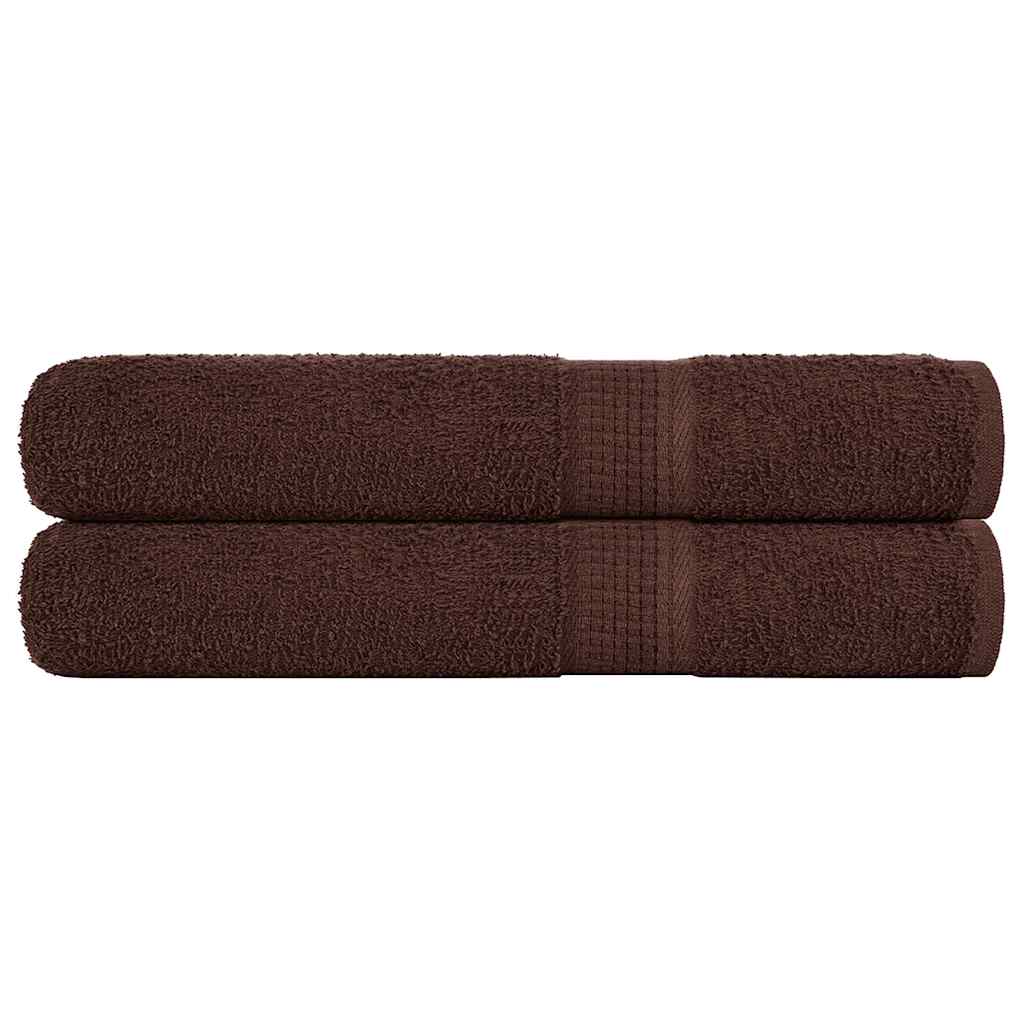 vidaXL Towels "FROGN" 2 pcs Brown 100x200 cm 360 gsm 1