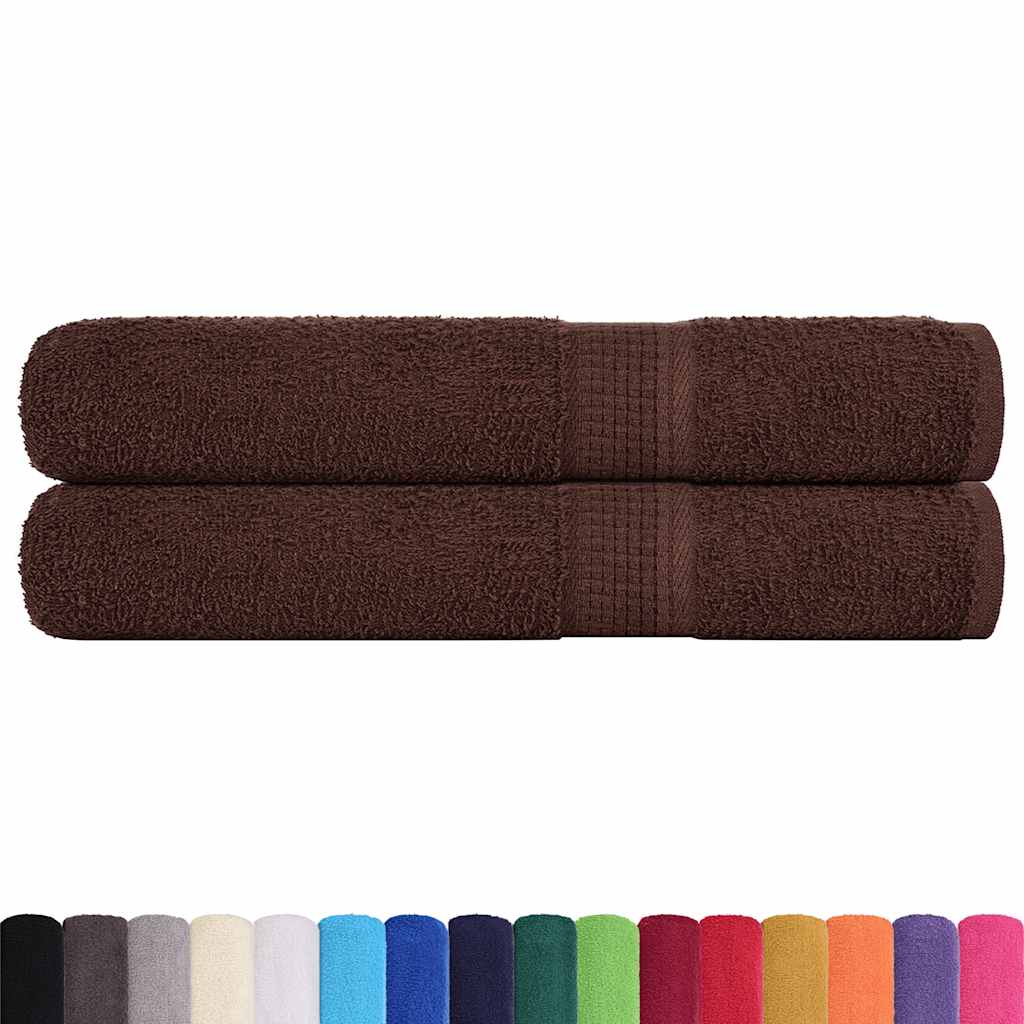 vidaXL Towels "FROGN" 2 pcs Brown 100x200 cm 360 gsm 2