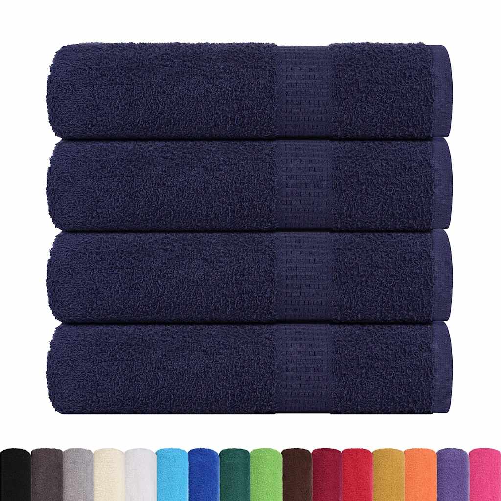 vidaXL Shower Towels "FROGN" 4 pcs Navy Blue 70x140 cm 360 gsm 2