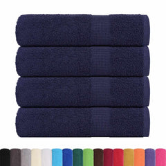 vidaXL Shower Towels "FROGN" 4 pcs Navy Blue 70x140 cm 360 gsm 2
