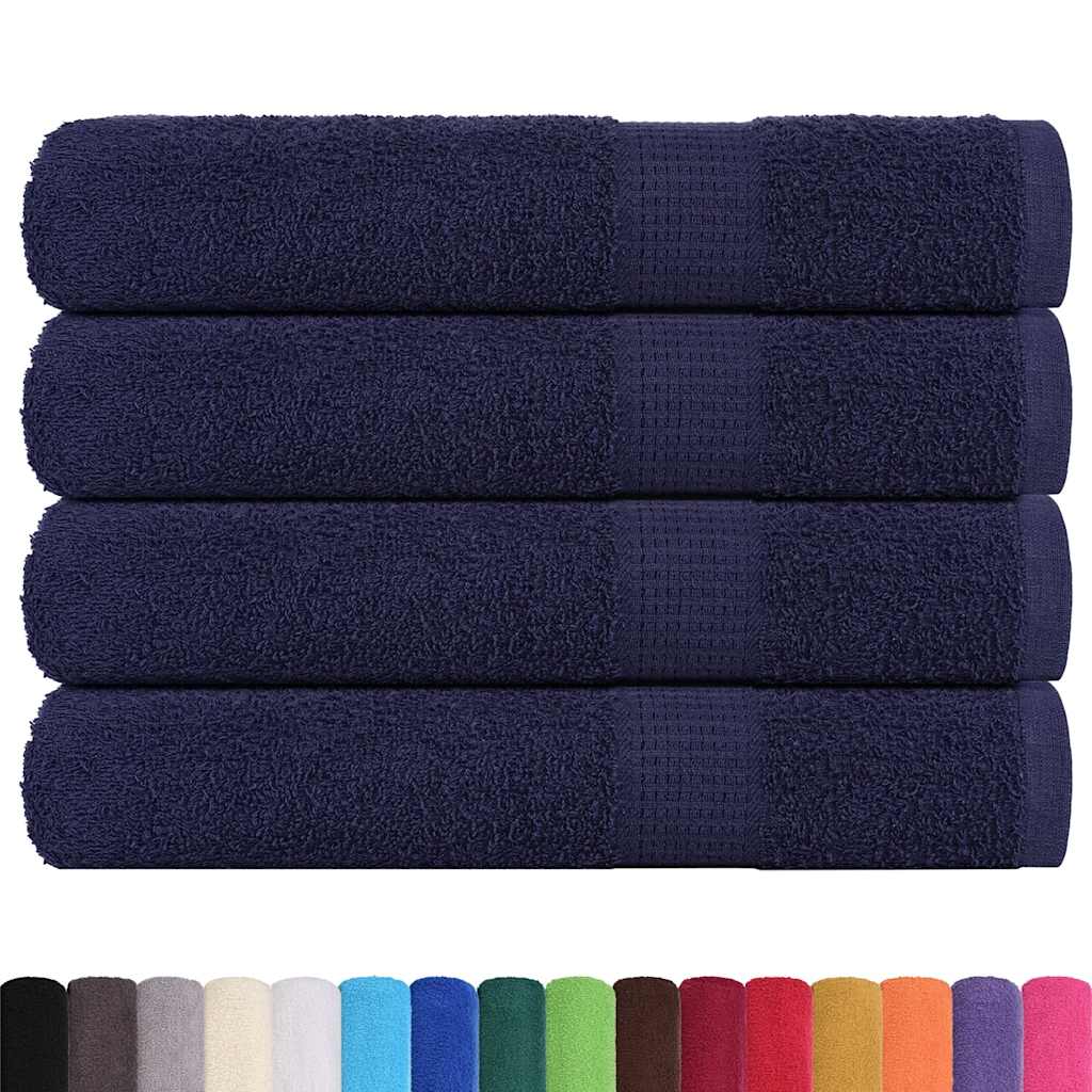 vidaXL Towels "FROGN" 4 pcs Navy Blue 100x200 cm 360 gsm 2