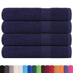 vidaXL Towels "FROGN" 4 pcs Navy Blue 100x200 cm 360 gsm 2