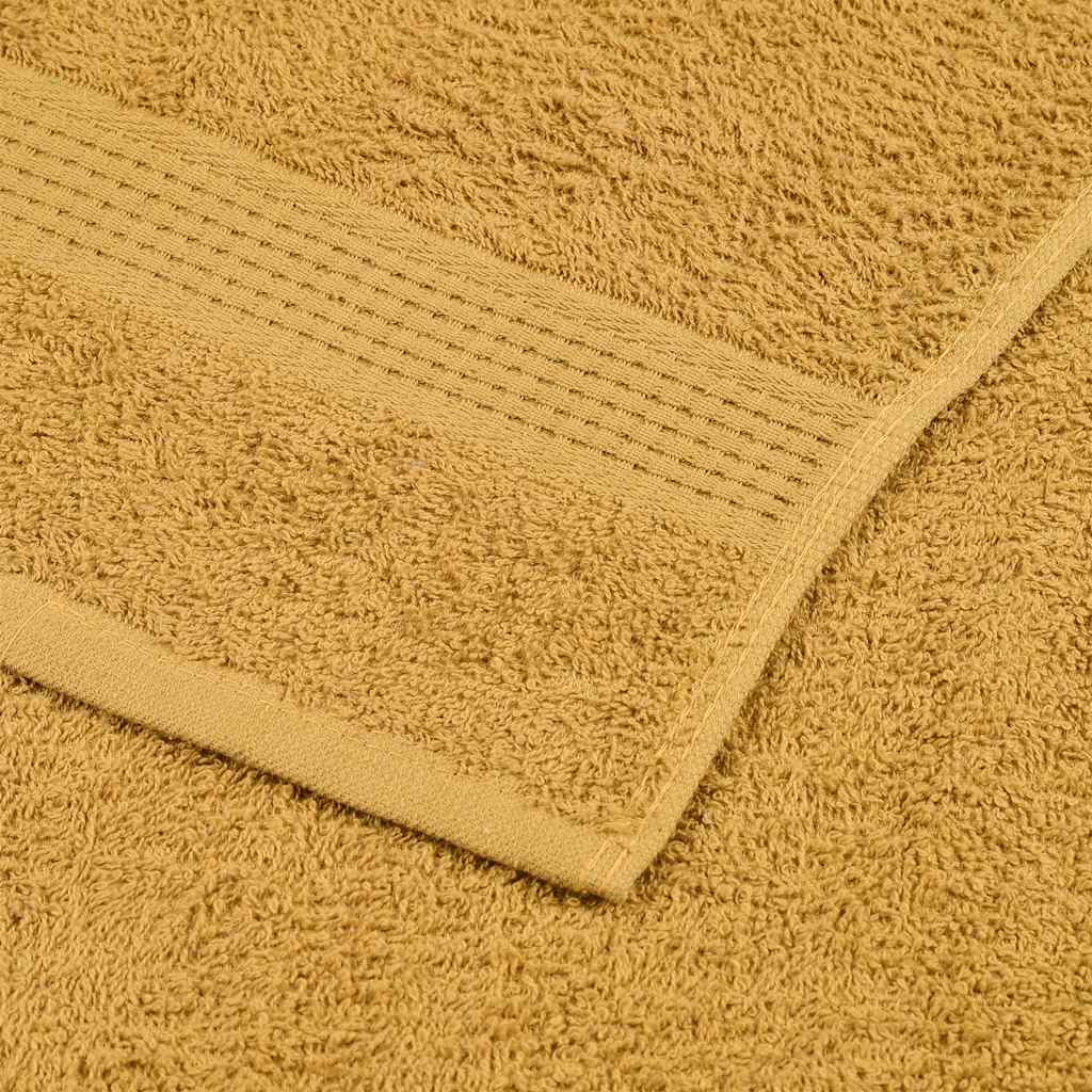 vidaXL Shower Towels "FROGN" 4 pcs Gold 70x140 cm 360 gsm 6