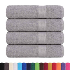 vidaXL Shower Towels "FROGN" 4 pcs Grey 70x140 cm 360 gsm 2