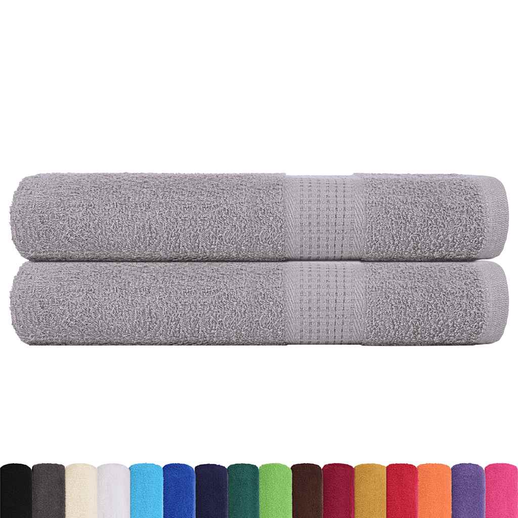 vidaXL Towels "FROGN" 2 pcs Grey 100x200 cm 360 gsm 2