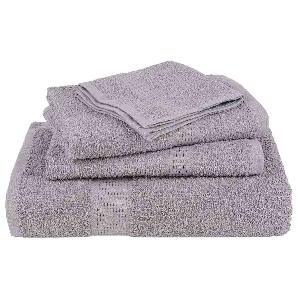 vidaXL Towels "FROGN" 2 pcs Grey 100x200 cm 360 gsm 4