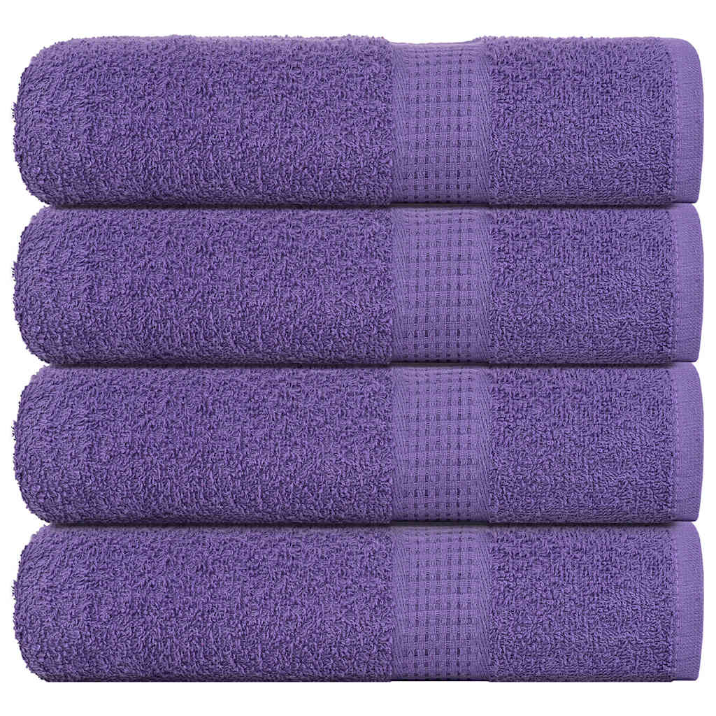 vidaXL Shower Towels "FROGN" 4 pcs Purple 70x140 cm 360 gsm 1