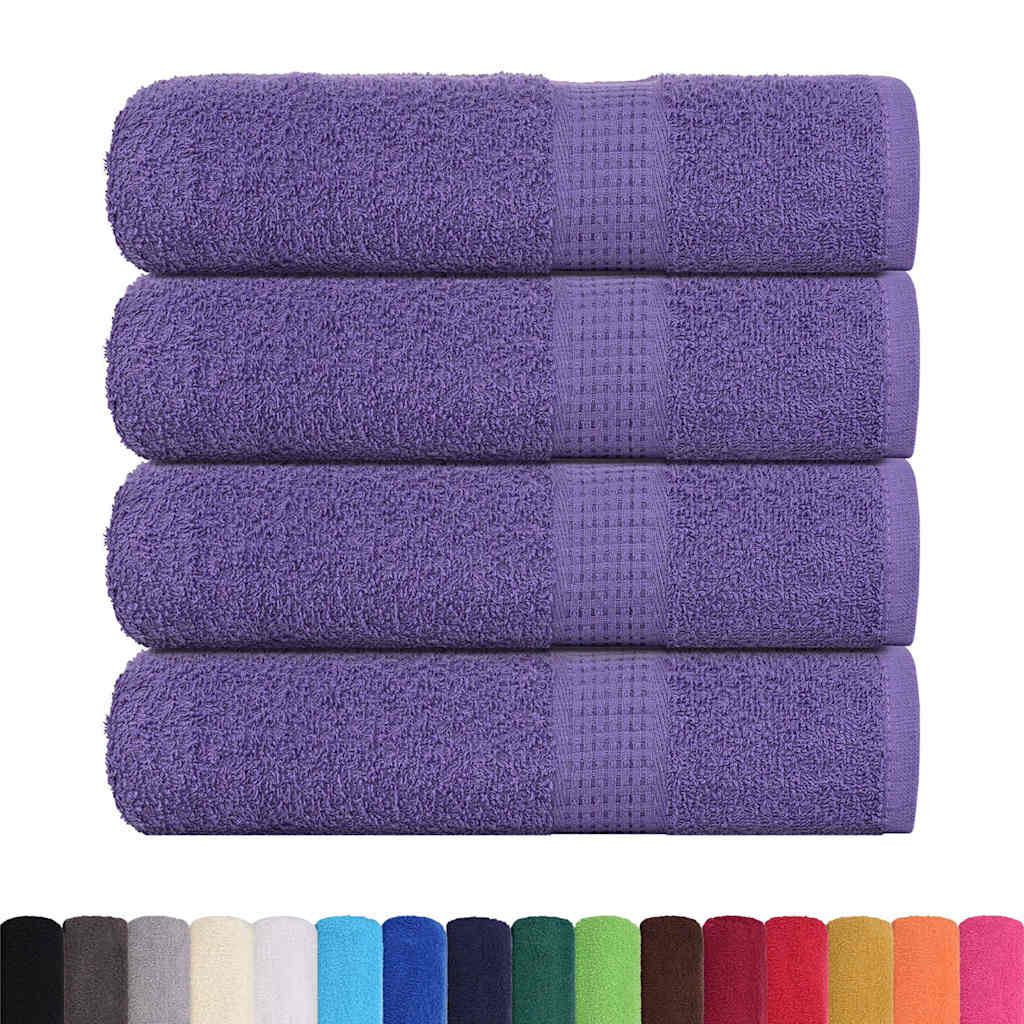 vidaXL Shower Towels "FROGN" 4 pcs Purple 70x140 cm 360 gsm 2