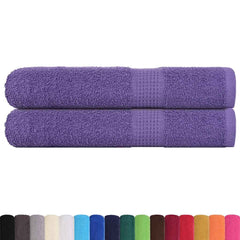 vidaXL Towels "FROGN" 2 pcs Purple 100x200 cm 360 gsm 2