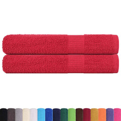 vidaXL Towels "FROGN" 2 pcs Red 100x200 cm 360 gsm 2