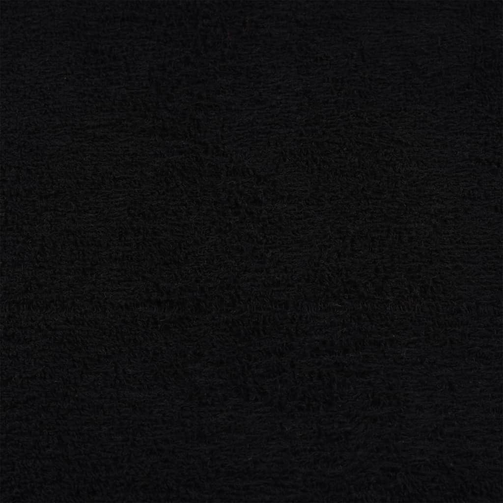 vidaXL Shower Towels "FROGN" 4 pcs Black 70x140 cm 360 gsm 5