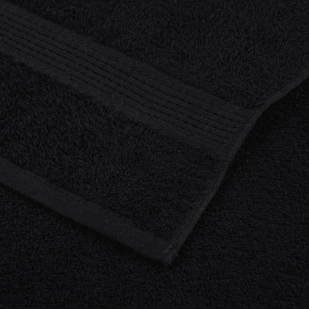 vidaXL Shower Towels "FROGN" 4 pcs Black 70x140 cm 360 gsm 6