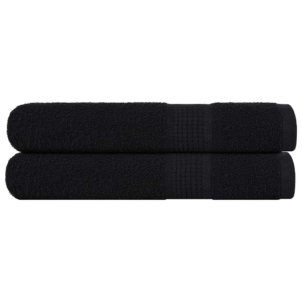 vidaXL Towels "FROGN" 2 pcs Black 100x200 cm 360 gsm 1