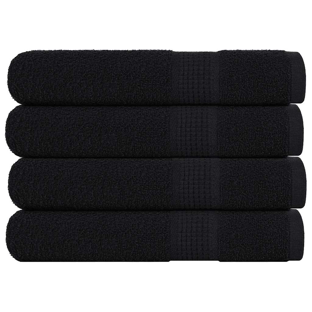 vidaXL Towels "FROGN" 4 pcs Black 100x200 cm 360 gsm 1