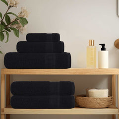 vidaXL Towels "FROGN" 4 pcs Black 100x200 cm 360 gsm 3