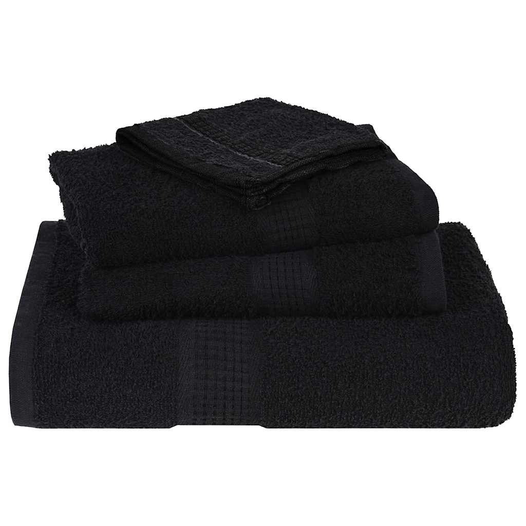 vidaXL Towels "FROGN" 4 pcs Black 100x200 cm 360 gsm 4